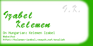 izabel kelemen business card